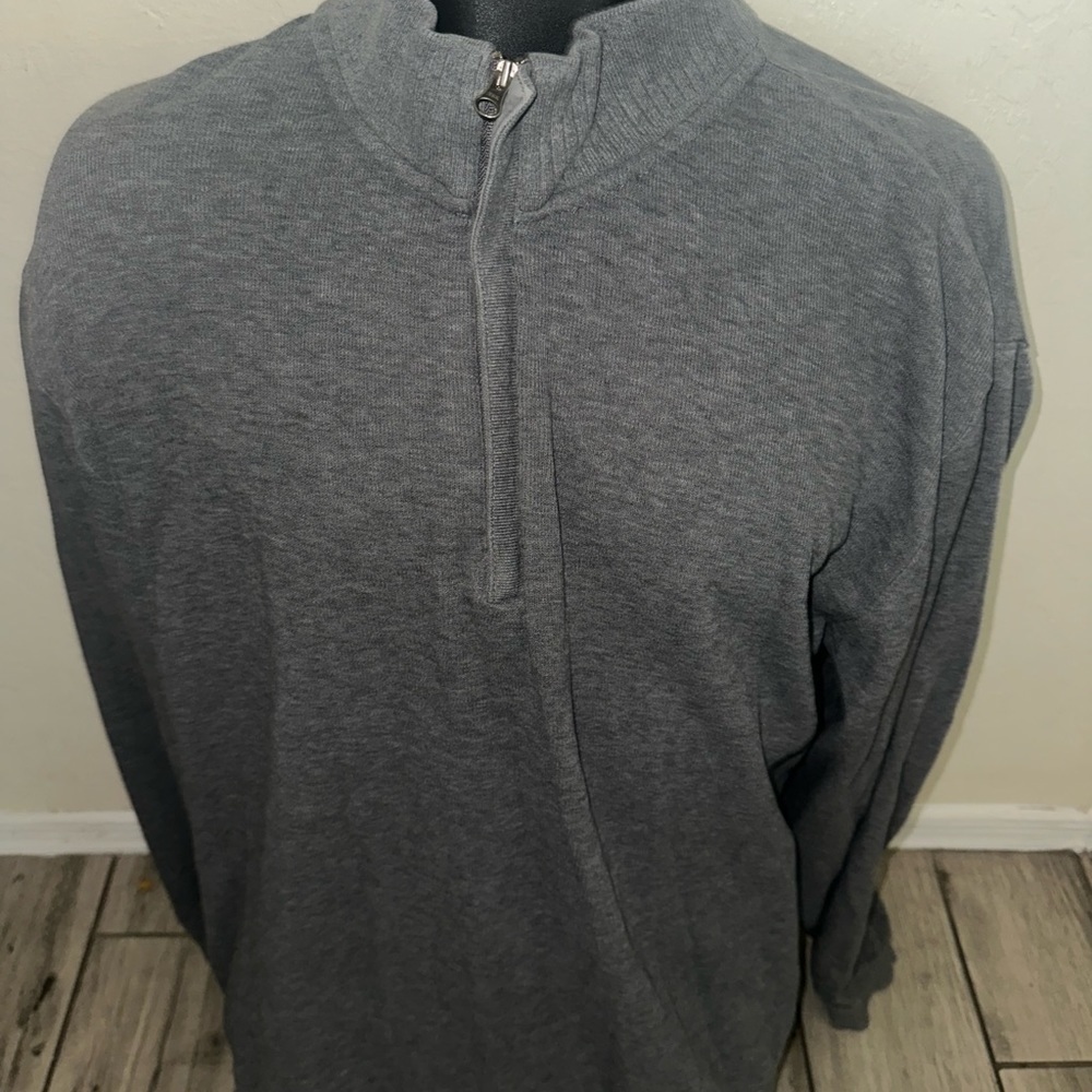 Men’s used Cutter and Buck size XL grey quart zip pullover sweater - Picture 3 of 5
